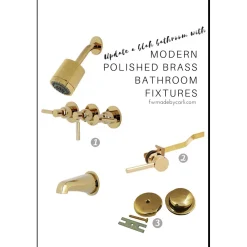 Best Concord Three-Handle Tub and Shower Faucet Tub & Shower Sets|Tub Faucets