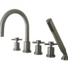 Hot Concord Three Handle Roman Tub Filler with Hand Shower Tub & Shower Sets|Tub Faucets