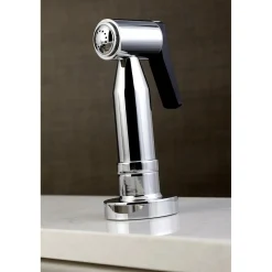 New Concord Two-Handle 4-Hole Bridge Kitchen Faucet with Brass Side Sprayer Faucets With Side Spray|Bridge Faucets