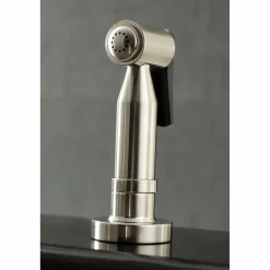New Concord Two-Handle 4-Hole Bridge Kitchen Faucet with Brass Side Sprayer Faucets With Side Spray|Bridge Faucets