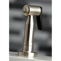 New Concord Two-Handle 4-Hole Bridge Kitchen Faucet with Brass Side Sprayer Faucets With Side Spray|Bridge Faucets