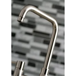 Concord Two-Handle Deck Mount Bridge Kitchen Faucet with Brass Side Sprayer Faucets With Side Spray|Bridge Faucets