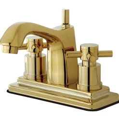 Clearance Concord Two Handle Centerset Lavatory Faucet with Brass Pop-up 4" Center Set