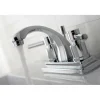 Hot Concord Two Handle 4" Centerset Lavatory Faucet with Brass Pop-up 4" Center Set