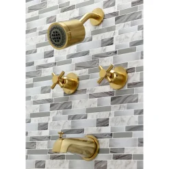 Concord Two-Handle 7.13" x 13" Tub and Shower Faucet Tub & Shower Sets