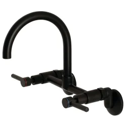 Sale Concord Wall Mount 2-Hole 8-Inch Adjustable Center Kitchen Faucet Wall Mounted Kitchen Faucets