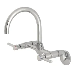 Sale Concord Wall Mount 2-Hole 8-Inch Adjustable Center Kitchen Faucet Wall Mounted Kitchen Faucets