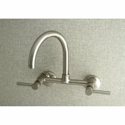 Sale Concord Wall Mount 2-Hole 8-Inch Adjustable Center Kitchen Faucet Wall Mounted Kitchen Faucets
