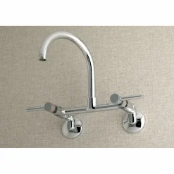 Sale Concord Wall Mount 2-Hole 8-Inch Adjustable Center Kitchen Faucet Wall Mounted Kitchen Faucets