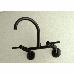 Sale Concord Wall Mount 2-Hole 8-Inch Adjustable Center Kitchen Faucet Wall Mounted Kitchen Faucets