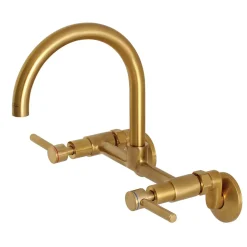 Sale Concord Wall Mount 2-Hole 8-Inch Adjustable Center Kitchen Faucet Wall Mounted Kitchen Faucets