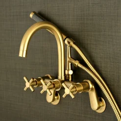 Discount Concord Wall Mount Tub Filler with Hand Shower Tub & Shower Sets|Tub Faucets