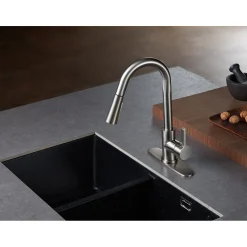 Best Continental Gourmetier Single-Handle Pull-Down Kitchen Faucet Single Hole