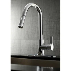 Best Continental Gourmetier Single-Handle Pull-Down Kitchen Faucet Single Hole