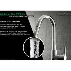 Best Continental Gourmetier Single-Handle Pull-Down Kitchen Faucet Single Hole