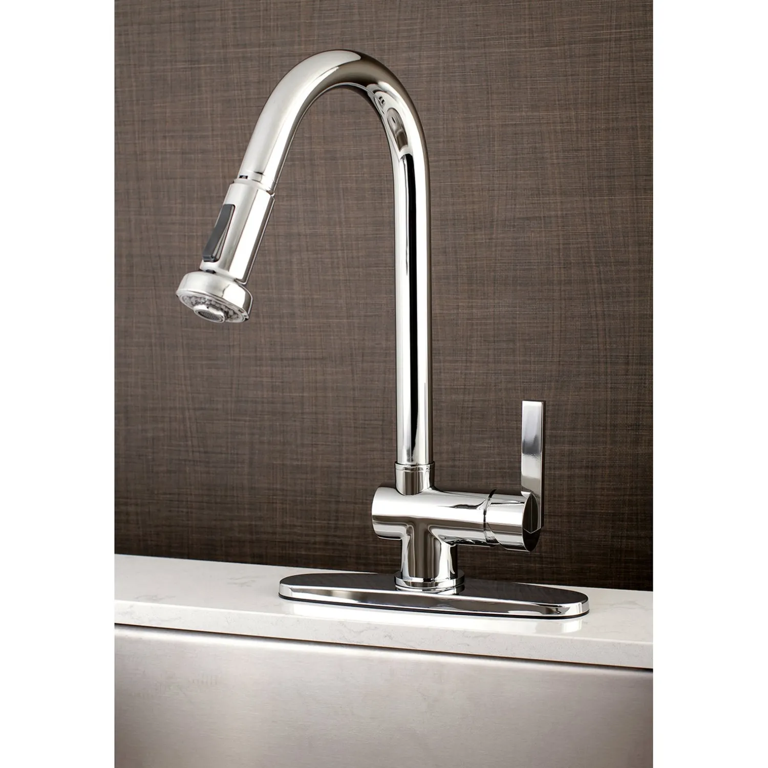 Continental Pull-Down Kitchen Faucet Single Hole