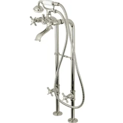 Sale Cross-Handle Freestanding Tub Faucet Package Free Standing Tub Fillers|Tub Faucets