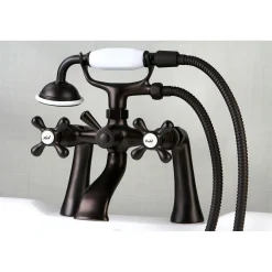 Outlet Deck Mount 2-Hole Clawfoot Tub Faucet with Hand Shower Tub & Shower Sets|Tub Faucets