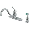 Hot Deck Mount 8-Inch Centerset Kitchen Faucet Faucets With Side Spray