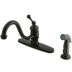 Hot Deck Mount 8-Inch Centerset Kitchen Faucet Faucets With Side Spray