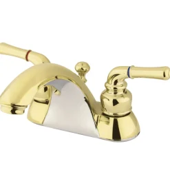 Discount Deck Mount 4-Inch Centerset Bathroom Faucet with Pop-Up Drain 4