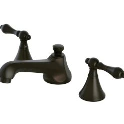 Hot Deck Mount 8-Inch Widespread Bathroom Faucet with Brass Pop-Up 8