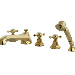 Hot Deck Mount Roman Tub Filler with Hand Shower Tub & Shower Sets|Tub Faucets