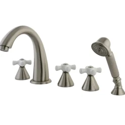 Outlet Deck Mount Roman Tub Filler 5 Pieces with Hand Shower Tub & Shower Sets|Tub Faucets