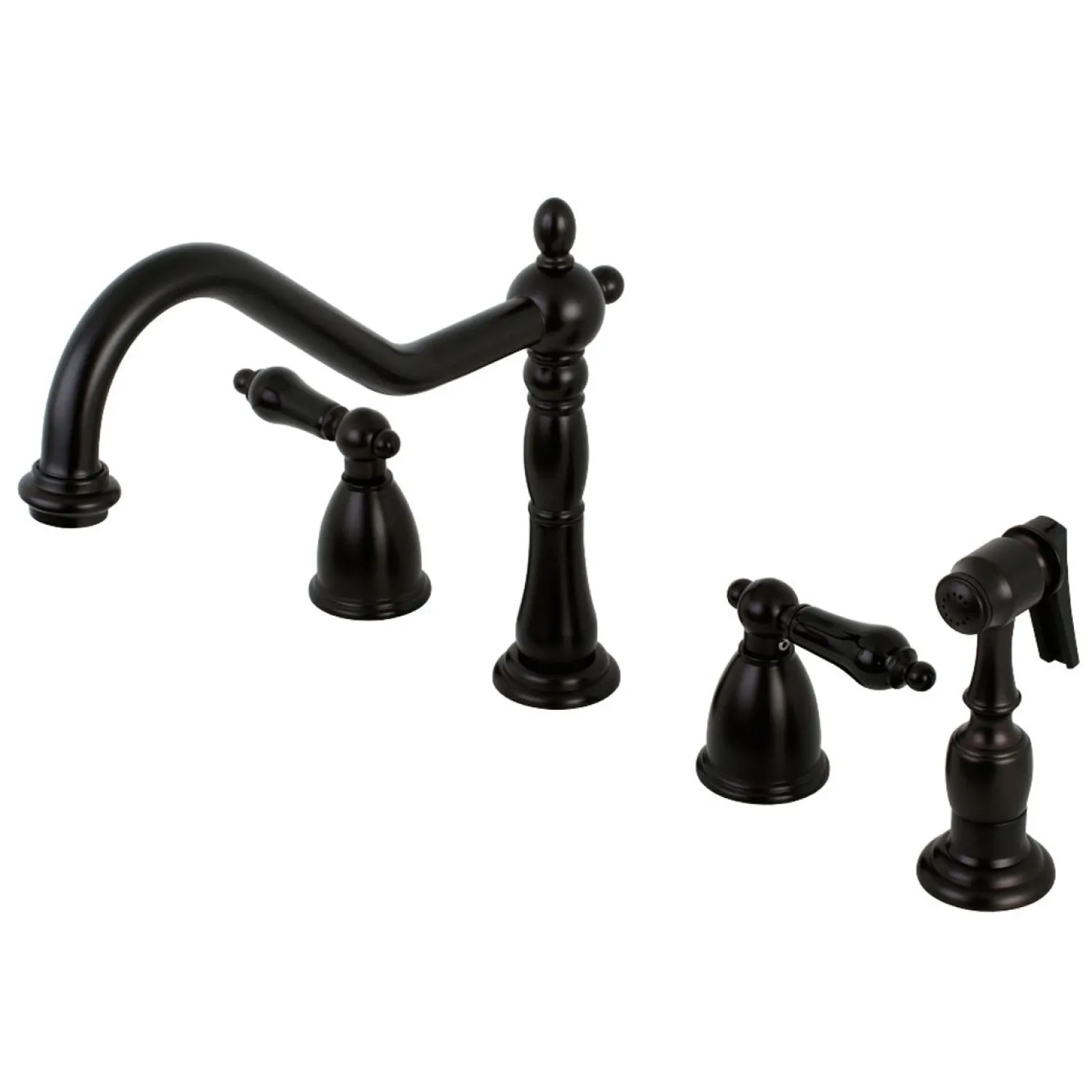 Duchess Deck Mount Widespread 4-Hole Kitchen Faucet Widespread Kitchen Faucets|Faucets With Side Spray
