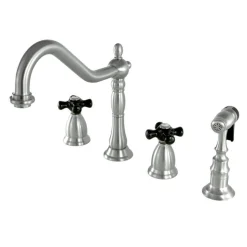 New Duchess Deck Mount 4-Hole Widespread Kitchen Faucet Widespread Kitchen Faucets|Faucets With Side Spray