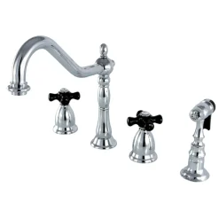 New Duchess Deck Mount 4-Hole Widespread Kitchen Faucet Widespread Kitchen Faucets|Faucets With Side Spray