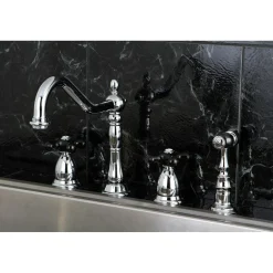 New Duchess Deck Mount 4-Hole Widespread Kitchen Faucet Widespread Kitchen Faucets|Faucets With Side Spray