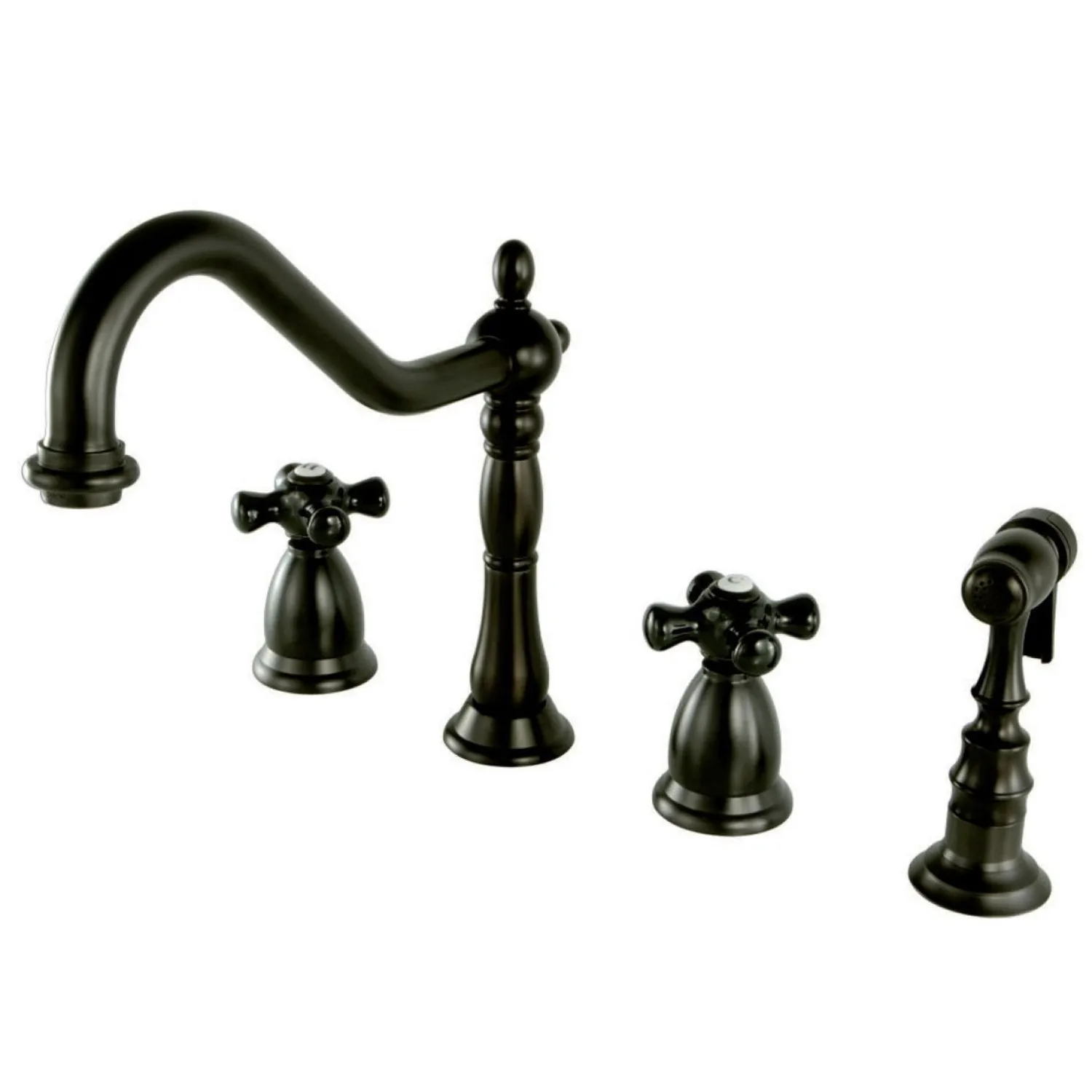 New Duchess Deck Mount 4-Hole Widespread Kitchen Faucet Widespread Kitchen Faucets|Faucets With Side Spray
