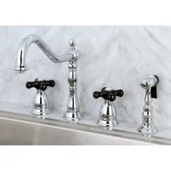 New Duchess Deck Mount 4-Hole Widespread Kitchen Faucet Widespread Kitchen Faucets|Faucets With Side Spray