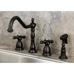 New Duchess Deck Mount 4-Hole Widespread Kitchen Faucet Widespread Kitchen Faucets|Faucets With Side Spray