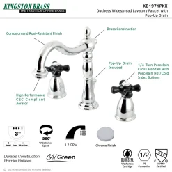 Outlet Duchess 3-Hole 8-Inch Widespread Bathroom Faucet 8