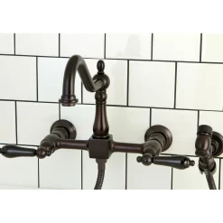 Sale Duchess 8-Inch Centerset Wall Mount Kitchen Faucet with Brass Sprayer Wall Mounted Kitchen Faucets|Faucets With Side Spray