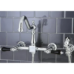 Sale Duchess 8-Inch Centerset Wall Mount Kitchen Faucet with Brass Sprayer Wall Mounted Kitchen Faucets|Faucets With Side Spray