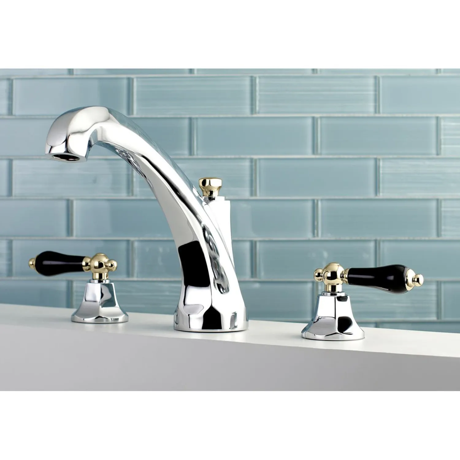 Clearance Duchess Roman Tub Filler with Porcelain Lever Handle Tub Faucets