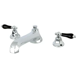 Sale Duchess Roman Tub Filler with Black Porcelain Lever Handle Tub Faucets