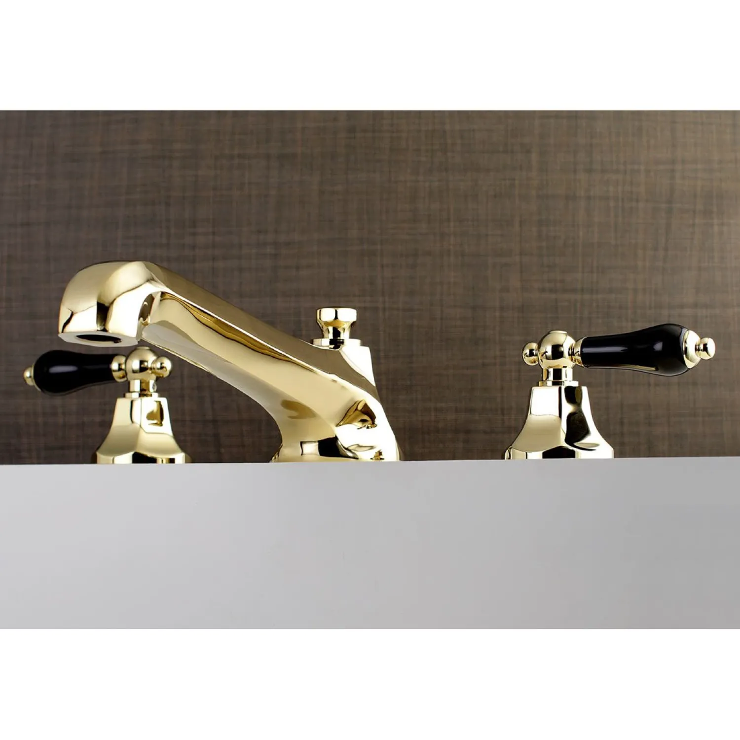 Sale Duchess Roman Tub Filler with Black Porcelain Lever Handle Tub Faucets
