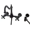 Outlet Duchess Wall Mount 8-Inch Centerset Kitchen Faucet with Brass Sprayer Wall Mounted Kitchen Faucets|Faucets With Side Spray