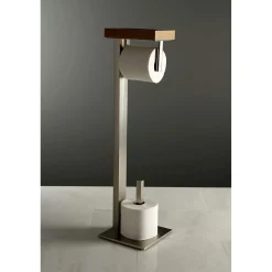 Online Edenscape Freestanding Toilet Paper Holder with Storage Shelf Toilet Paper Holders