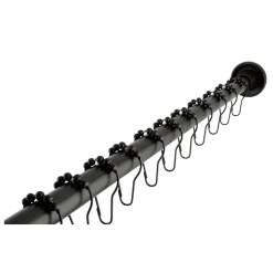 Discount Edenscape 72-Inch Adjustable Stainless Steel Shower Curtain Rod with Rings Shower Curtain Rods