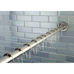 Discount Edenscape 72-Inch Adjustable Stainless Steel Shower Curtain Rod with Rings Shower Curtain Rods