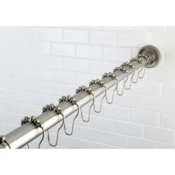 Discount Edenscape 72-Inch Adjustable Stainless Steel Shower Curtain Rod with Rings Shower Curtain Rods