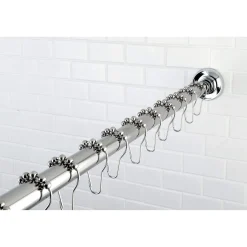 Discount Edenscape 72-Inch Adjustable Stainless Steel Shower Curtain Rod with Rings Shower Curtain Rods