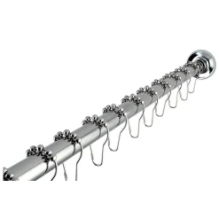 Discount Edenscape 72-Inch Adjustable Stainless Steel Shower Curtain Rod with Rings Shower Curtain Rods