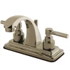 Clearance Elinvar 4" Centerset Two Handle Lavatory Faucet with Brass Pop-up 4" Center Set