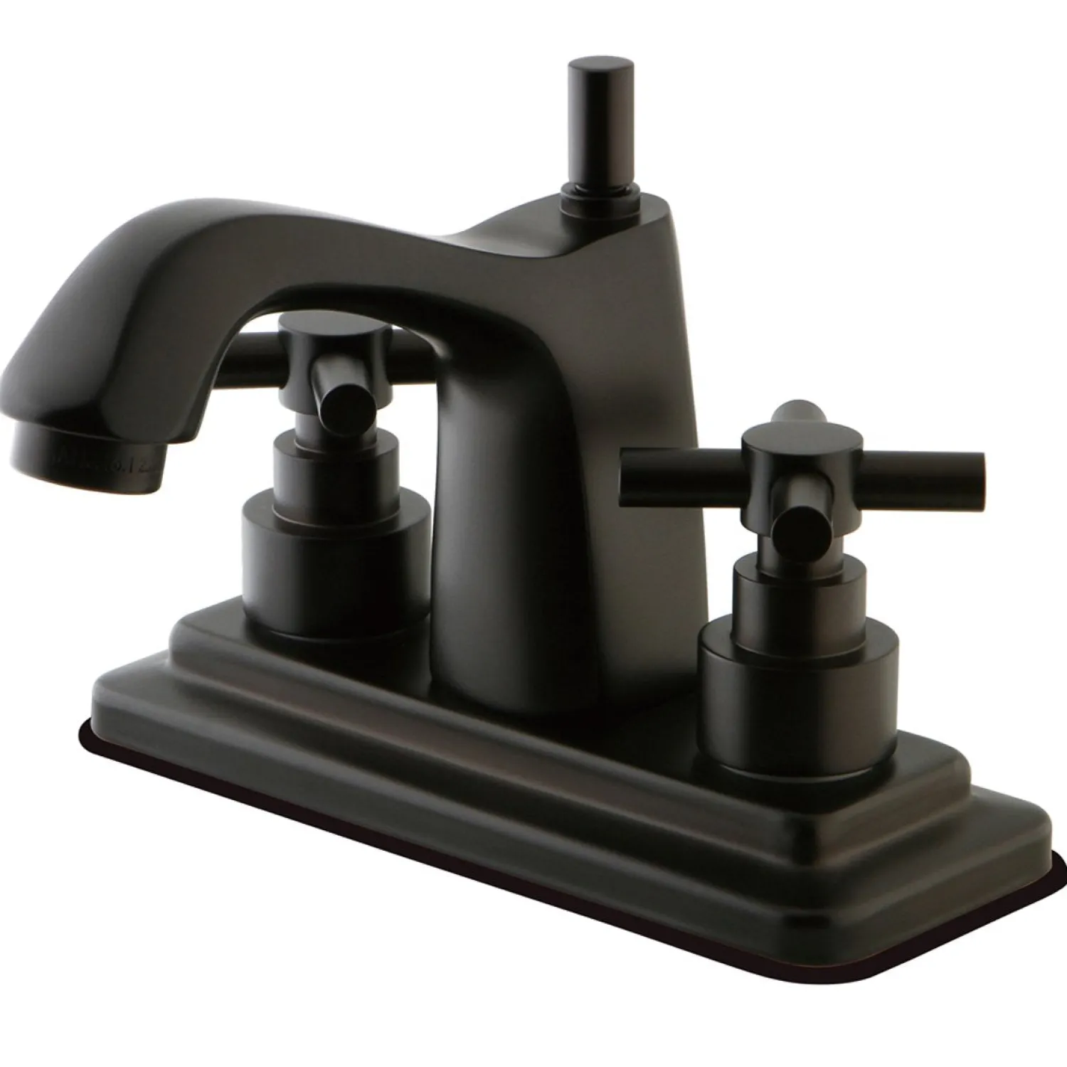 Discount Elinvar Two Handle Deck Mount 4" Centerset Lavatory Faucet with Brass Pop-up 4" Center Set
